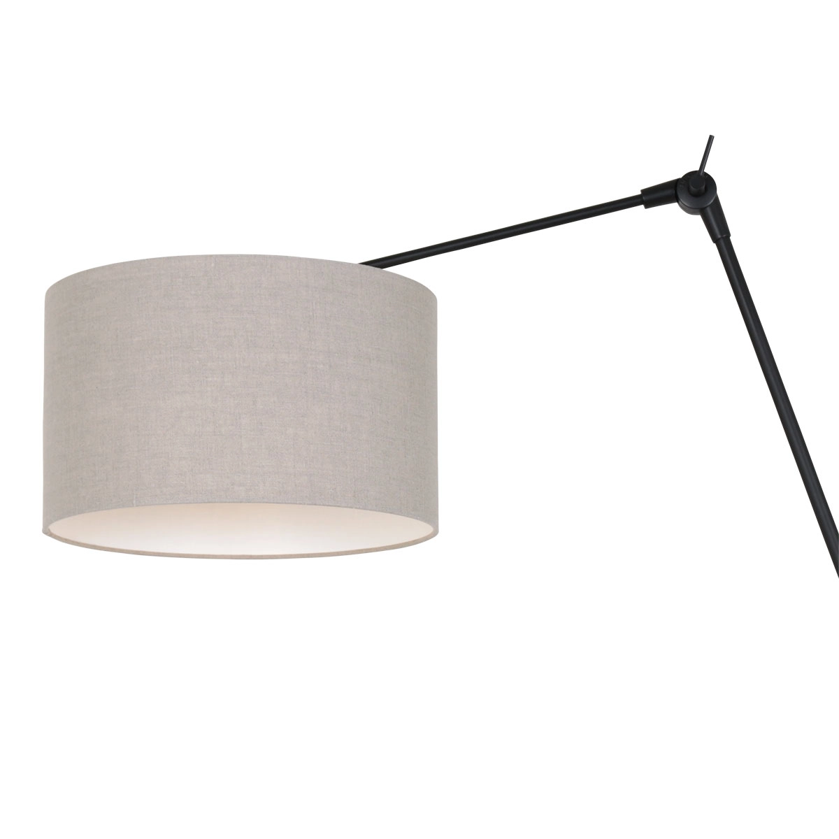 Wand Leeslamp Prestige Chic zwart met 30cm taupe lampenkap Steinhauer 8712746145892