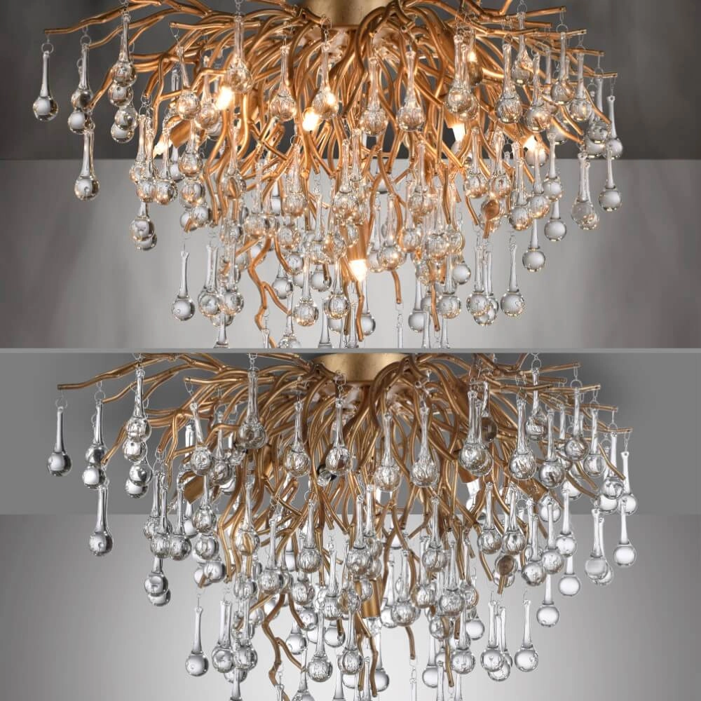 Kroonluchter Icicle messing 50cm Paul Neuhaus 4012248352083