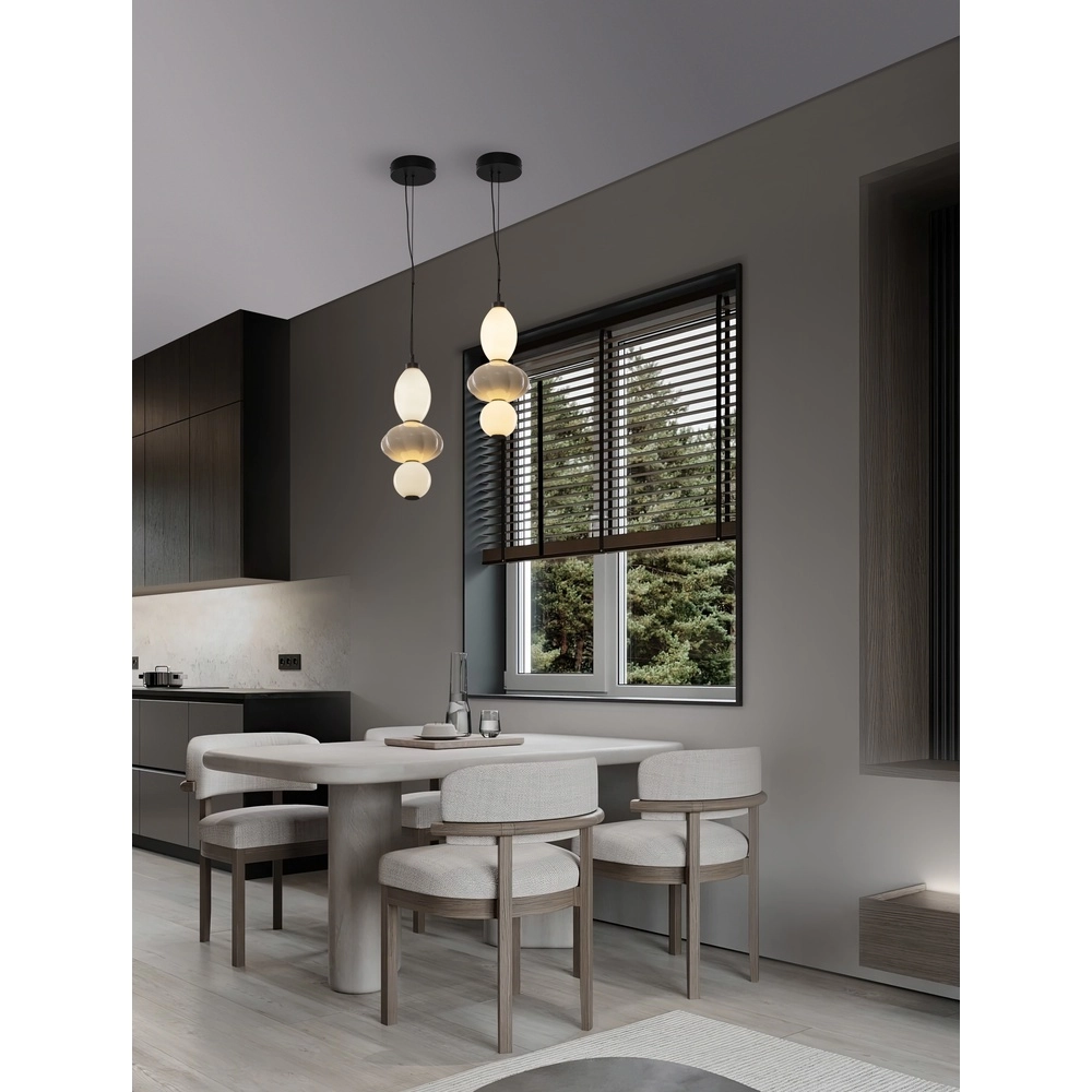 Hanglamp Oneta wit - beige Lyora 5212017473929