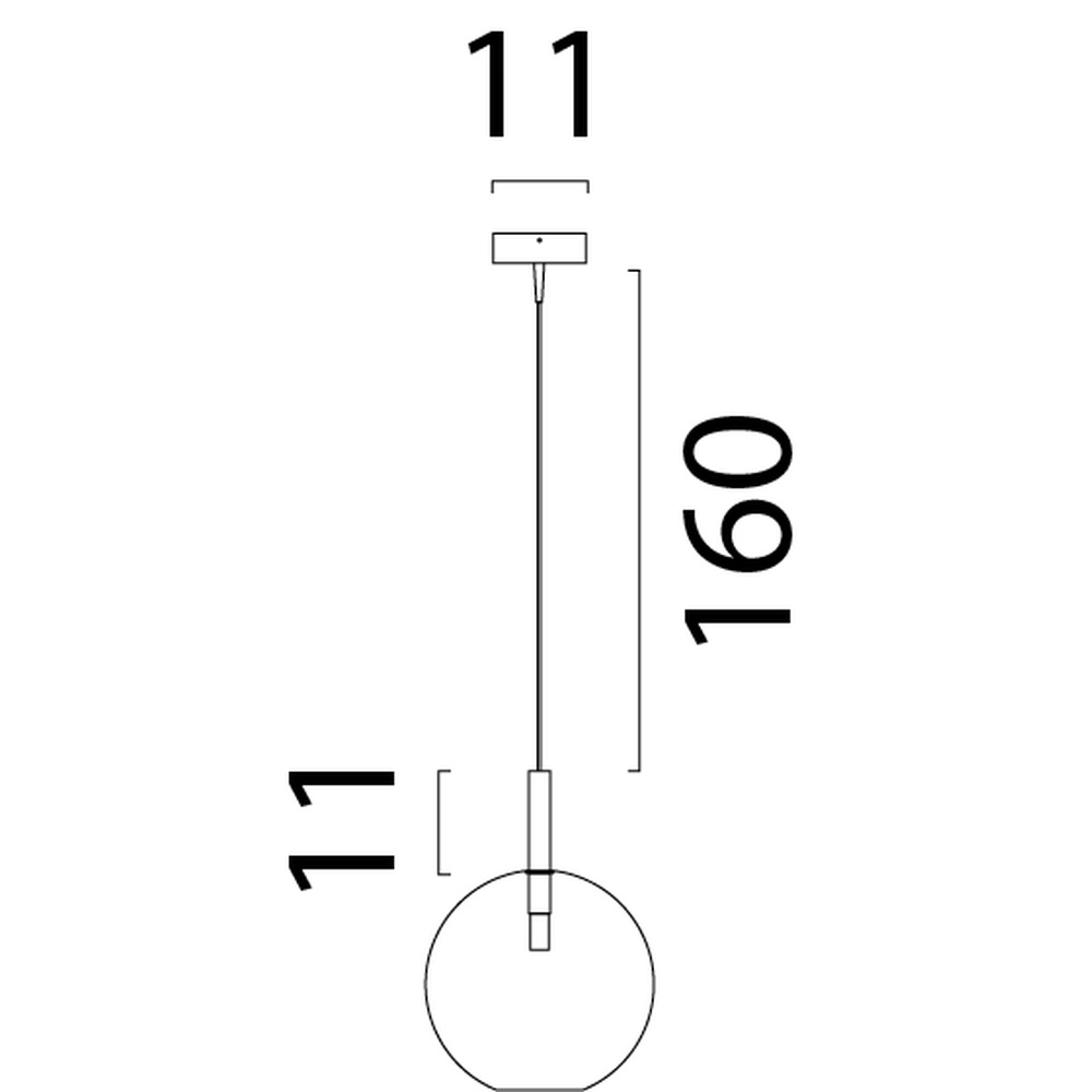 Hanglamp Ø 24cm Lido Ball goud met helder glas Masterlight 8718121342290