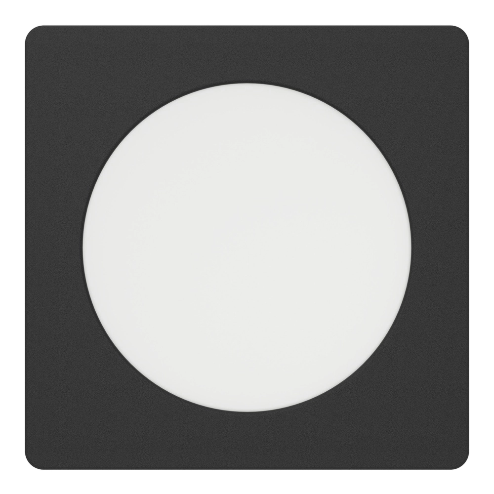 Inbouw lamp Fueva 6 vierkant - zwart - 11,9x11,9cm