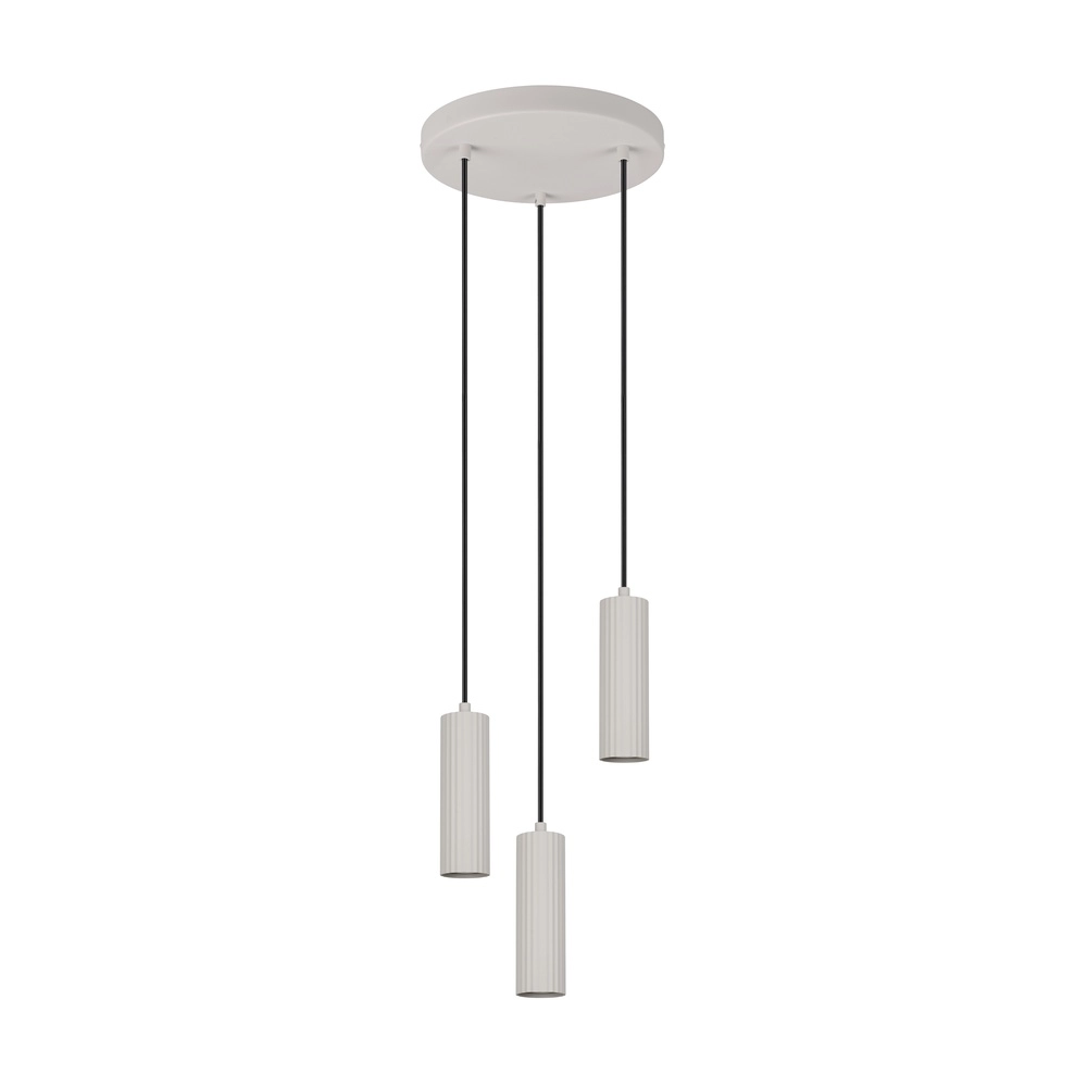 3-lichts hanglamp Soka grijs Trio 4017807658613