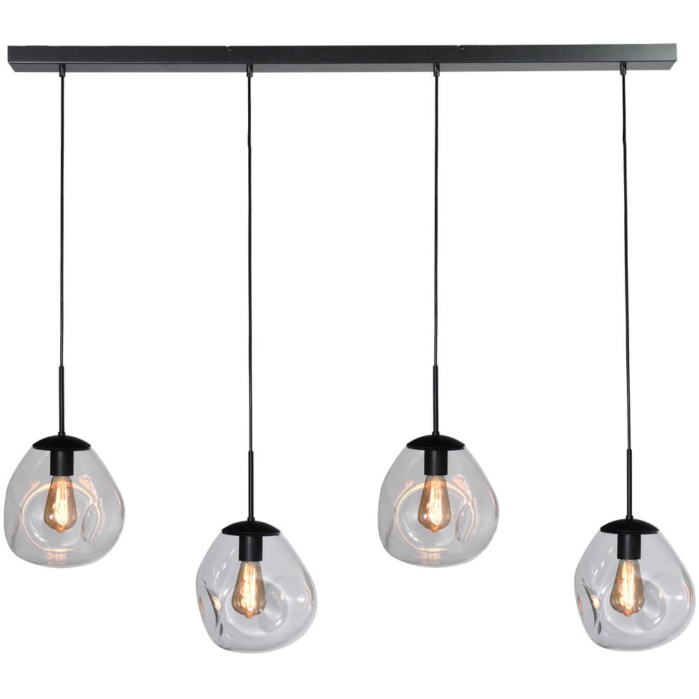 Hanglamp Lava 4x helder glas Ø 24cm