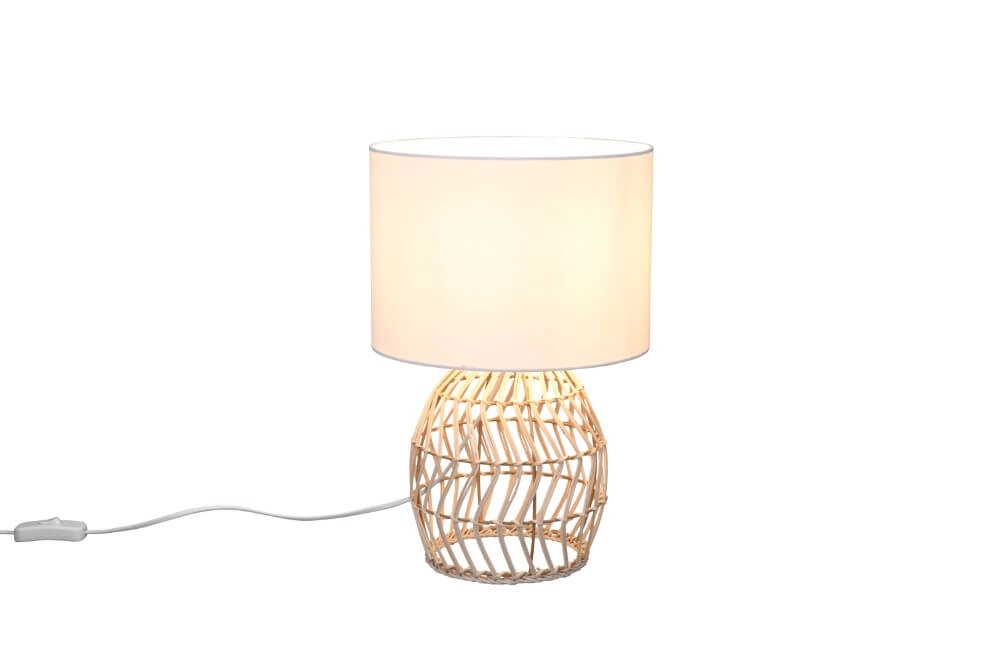 Schemerlamp Rike met rotan Trio 4017807539349