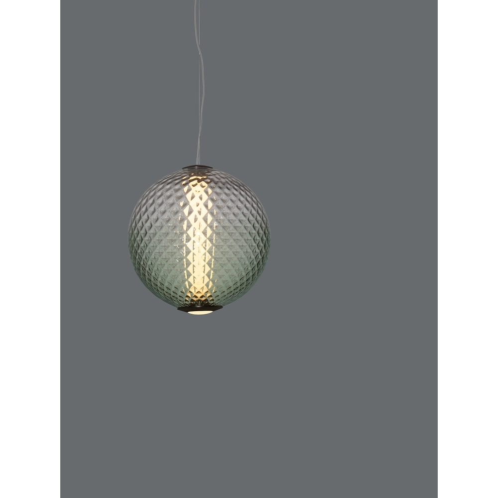 Pendant lamp Aora Convex Green Glass Lyora 5212017483829