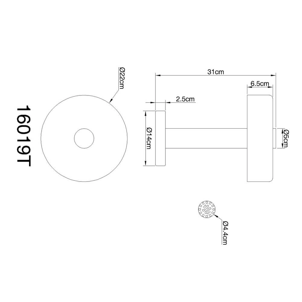 Strakke tafellamp Grant grijs Ø 22cm Globo 9007371462902