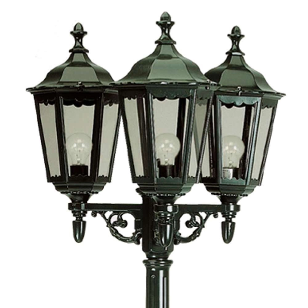 Klassieke buitenlamp Ancona 3-lichts - zwart KS Verlichting 8714732723343