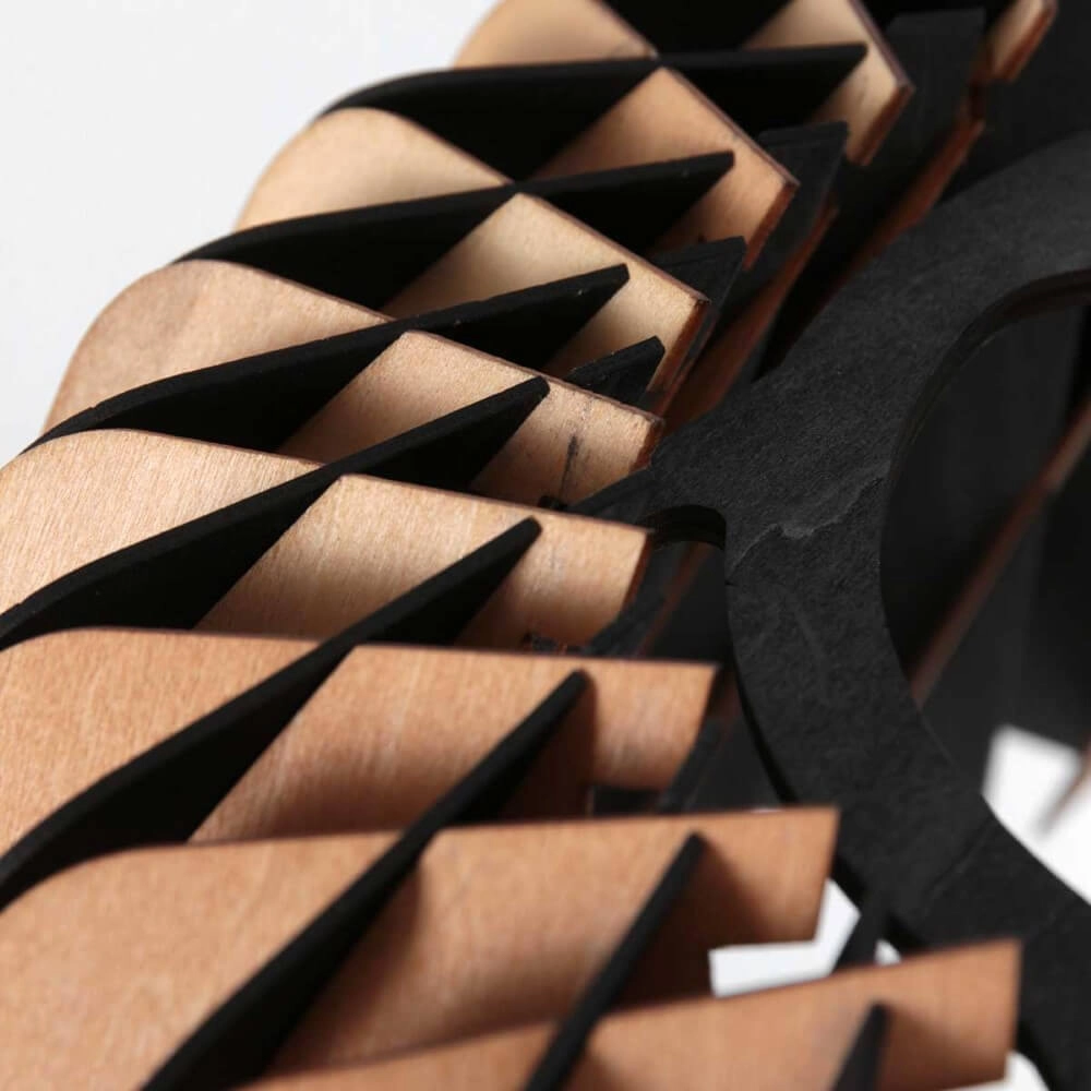 Zwart houten hanglamp Maze Ø 46cm Steinhauer 8712746166293