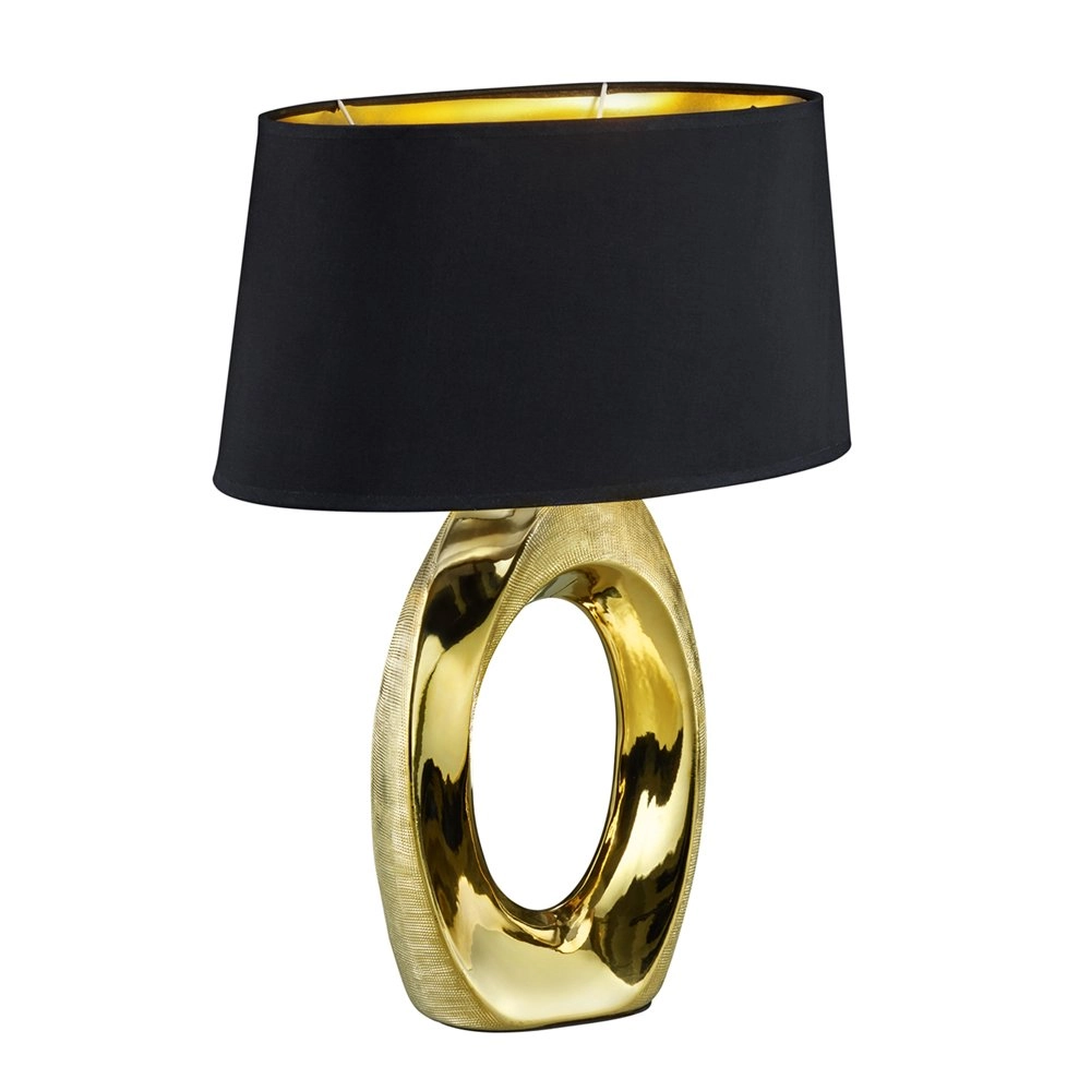 Tafellamp Taba 52cm goud met zwart