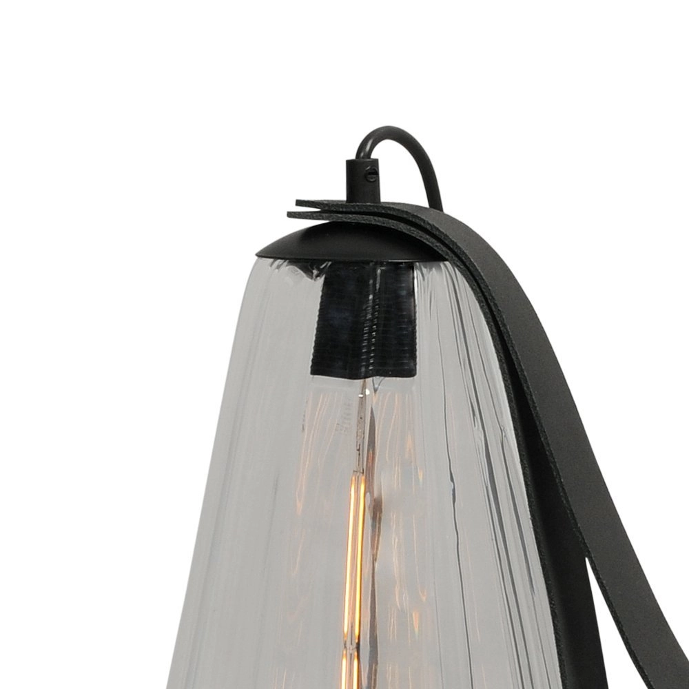 Tafellamp zwart Diamond 40cm met helder glas Masterlight 8718121259192