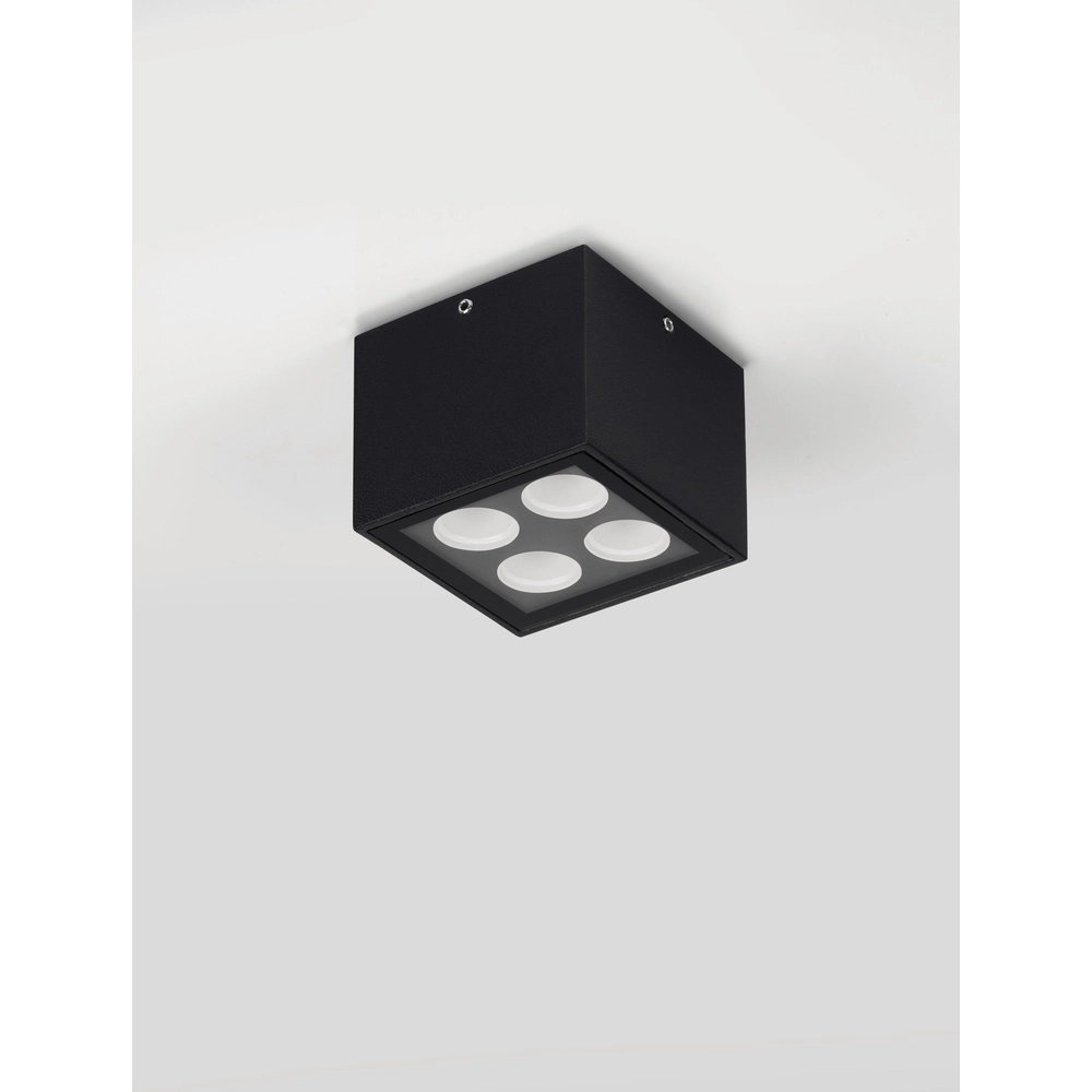 Plafondlamp Jax vierkant 8cm antraciet Lyora 5212017470591