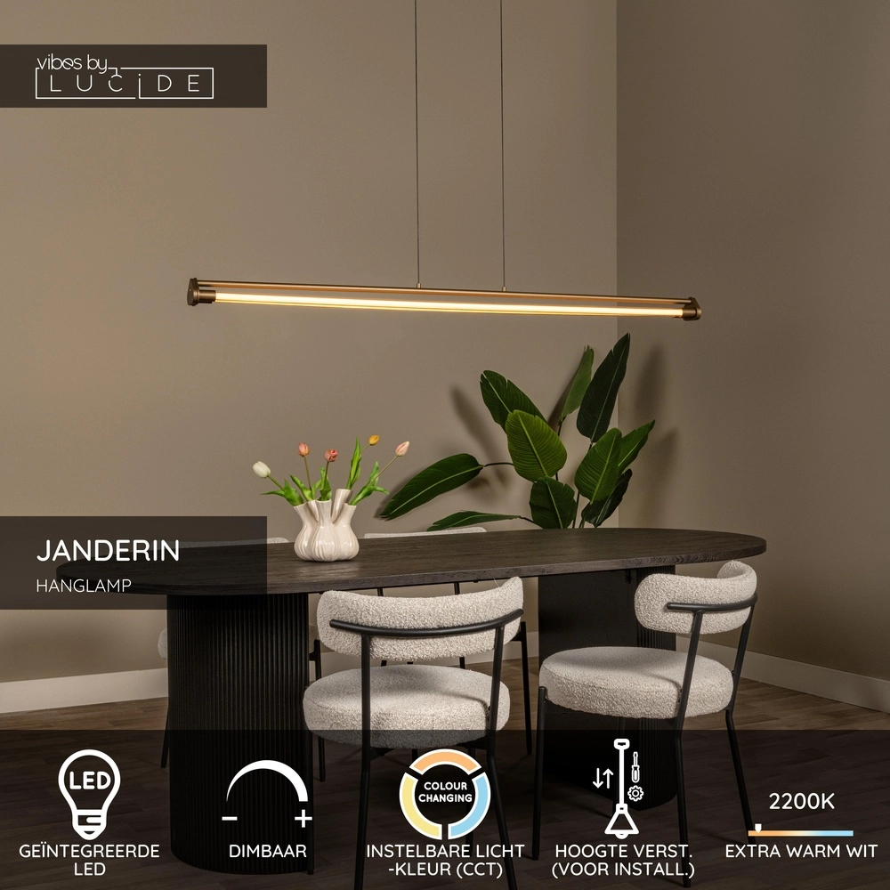 Unieke hanglamp Janderin champagne Lucide Vibes 5411212242099