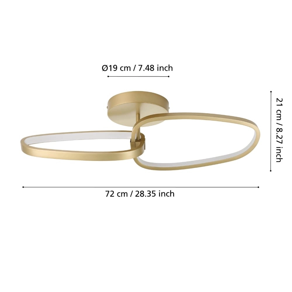 Design plafondlamp Lodosa goud - 72cm Stars of Light 9008606240609