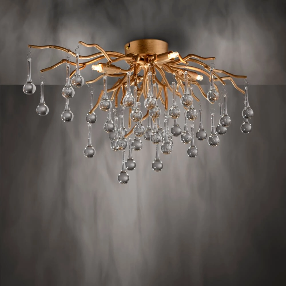 Kroonluchter Icicle messing 60cm Paul Neuhaus 4012248352069