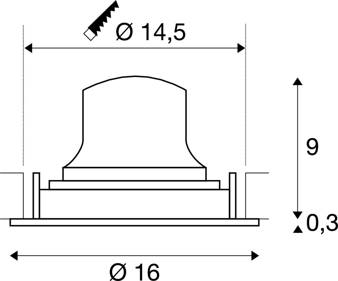 Inbouwspot Numinos Move L wit/zwart 3000K - 40gr SLV 4024163309141