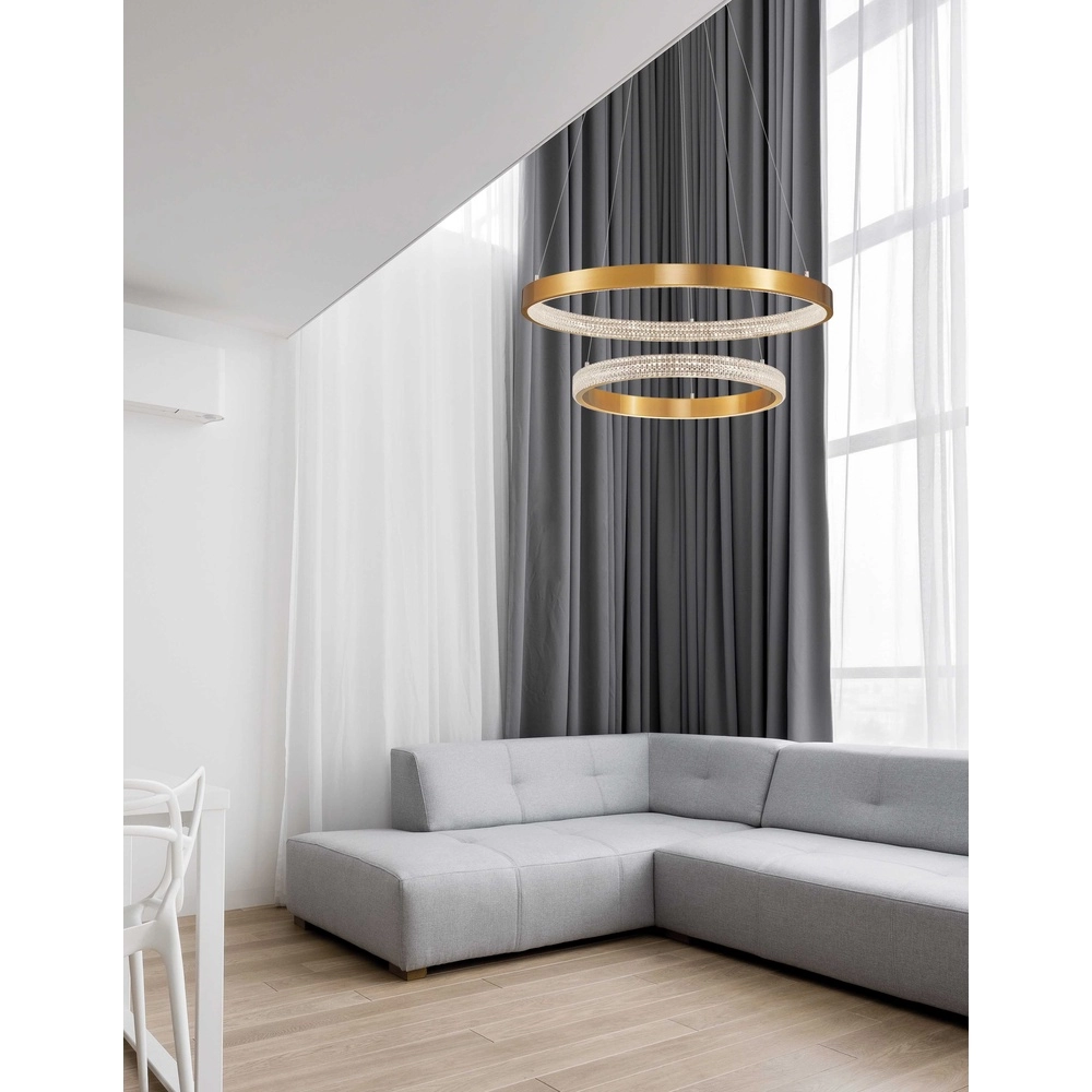Hanglamp Preston goud Ø 60cm double Lyora 5212017424105