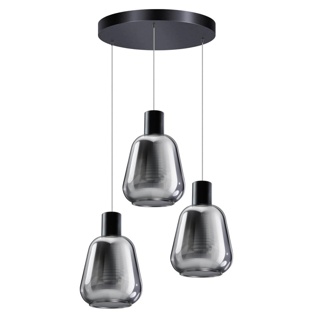 Glazen vide lamp Gary 3-lichts Glazen vide lamp Gary 3-lichts