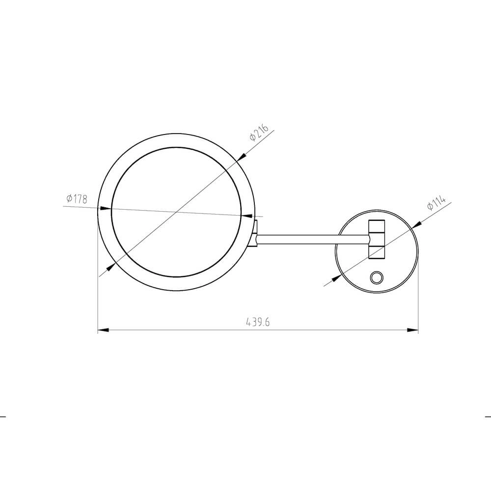 Flexibele spiegellamp Vasari met led Lyora 4255805301142