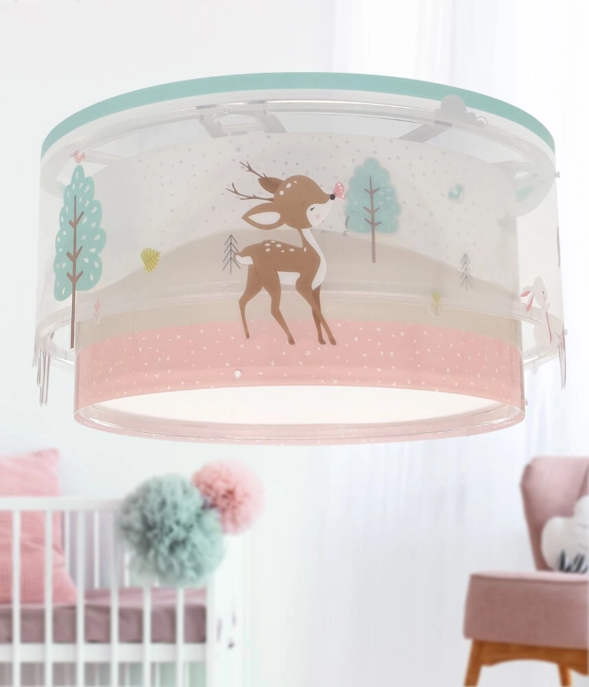 Kinderkamer plafondlamp Loving Deer roze Dalber 8420406612768