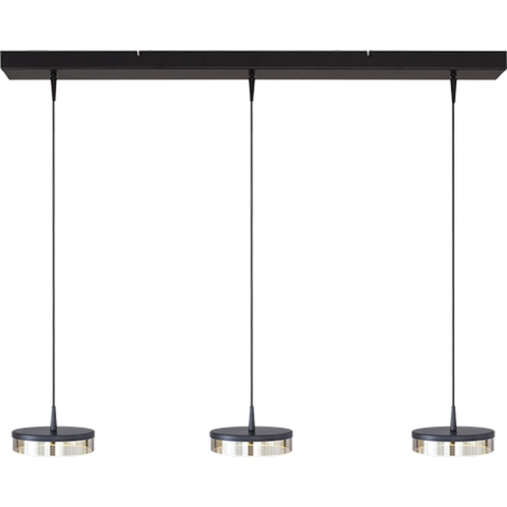 3-lichts hanglamp Imperia 100cm zwart nikkel