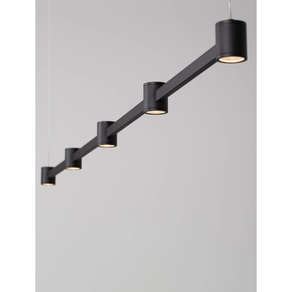 Design hanglamp Puize 5-lichts zwart Lyora 5212017448590