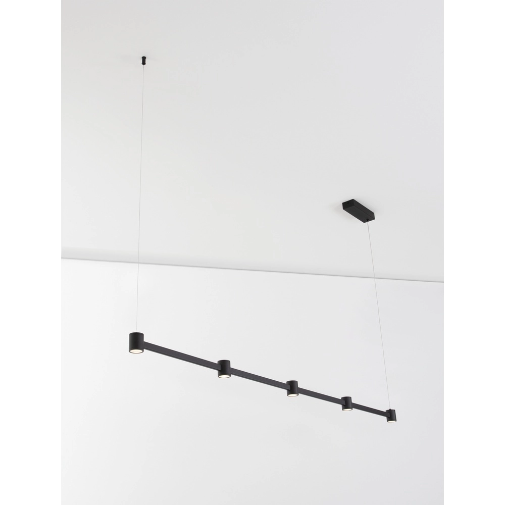 Design hanglamp Puize 5-lichts zwart Lyora 5212017448590