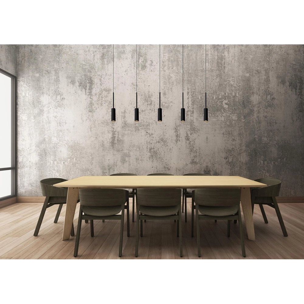 5-lichts design hanglamp Tubule zwart Lucide 5411212241870