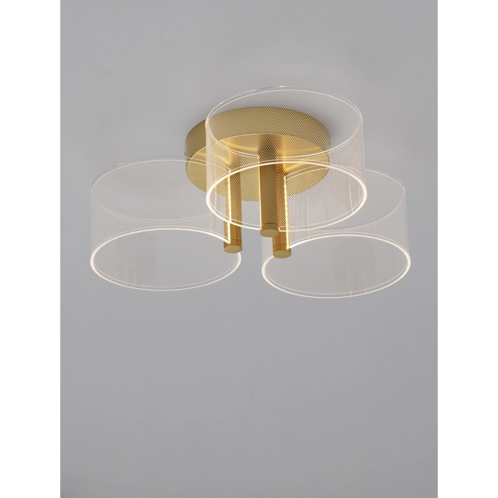 Design ceiling lamp Gatlin gold Ø 44cm Lyora 5212017433497