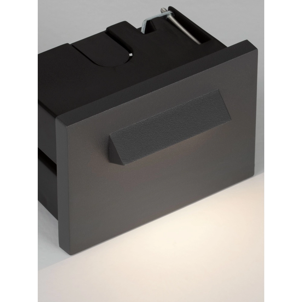 Inbouwlamp Recto voor wand donkergrijs Lyora 5212063504950