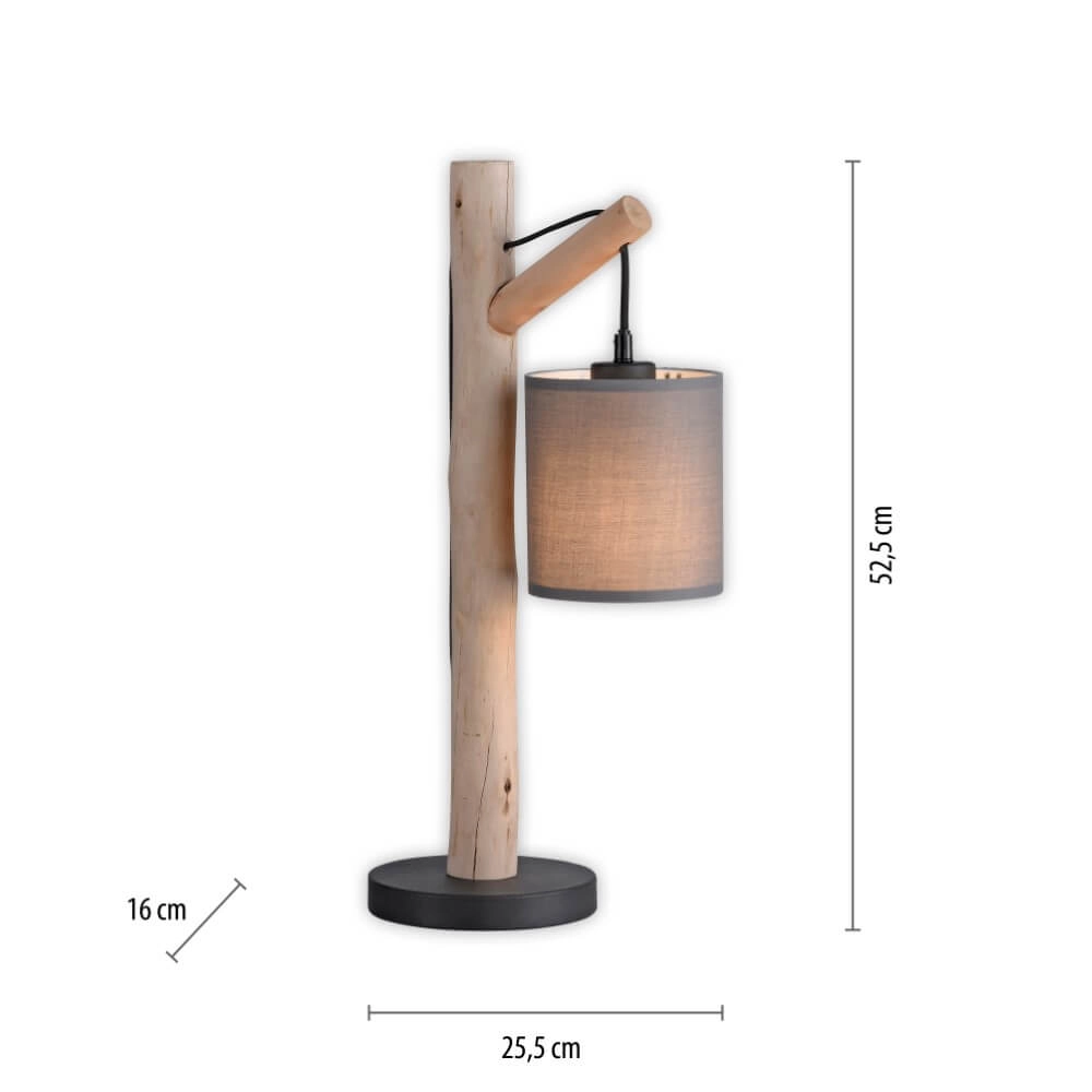 Landelijke tafellamp Green Tribu taupe Just Light 4043689995188