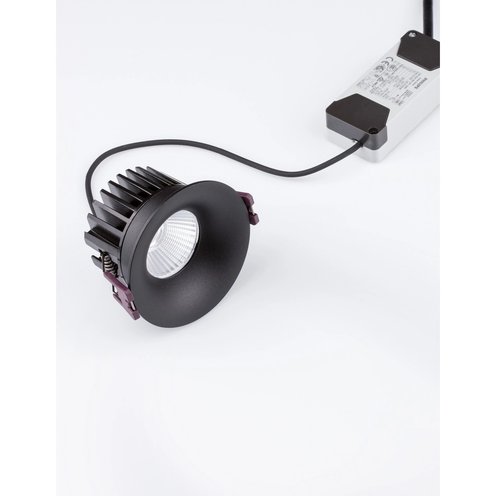 Zwarte inbouwspot Blade Ø 8,5cm Lyora 5212017418593
