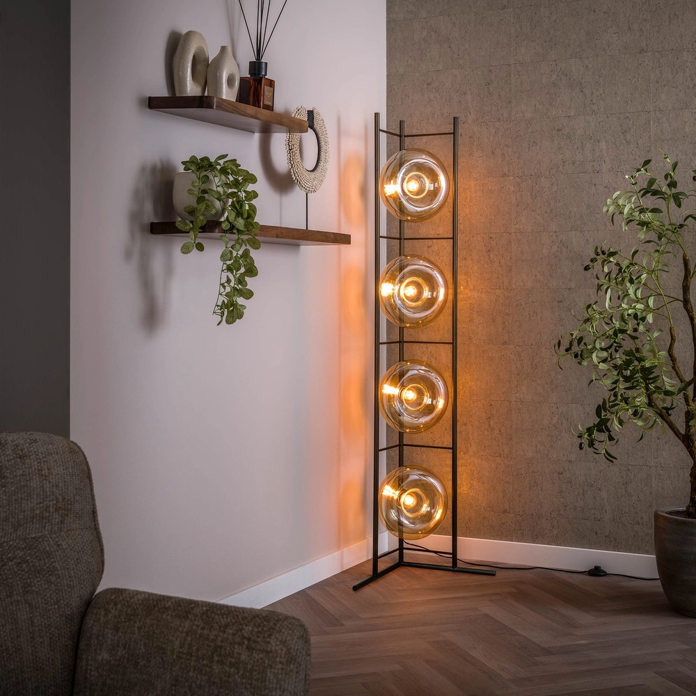 Glazen vloerlamp Soll 4x Ø 26cm