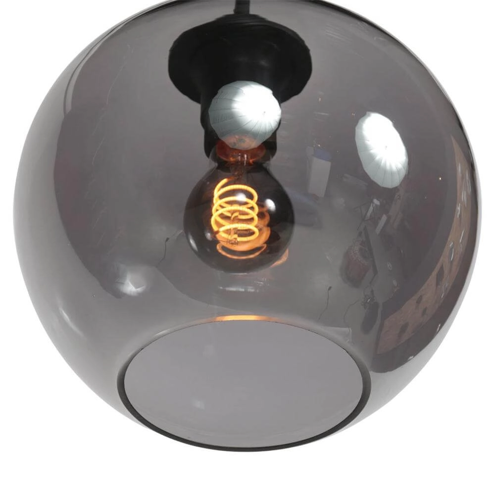 Hanglamp HaloSwap met 1 bol smoke glas Ø 25cm Steinhauer 8712746179743
