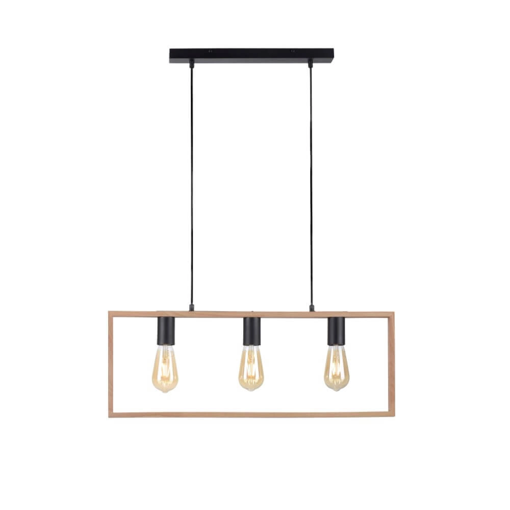 Landelijke hanglamp Franky 3-lichts Just Light 4043689966430