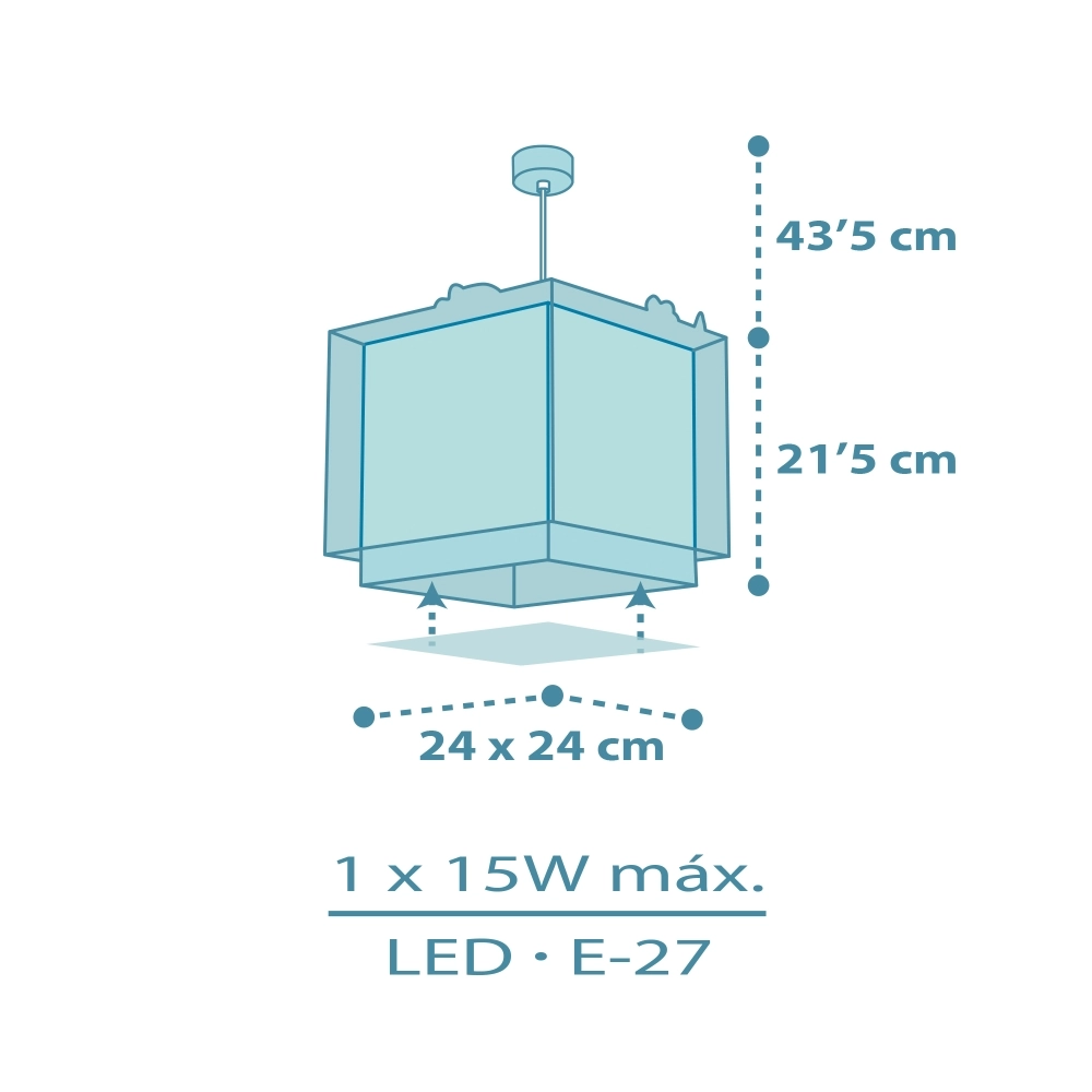 Hanglamp Baby Dinos blauw Dalber 8420406634524