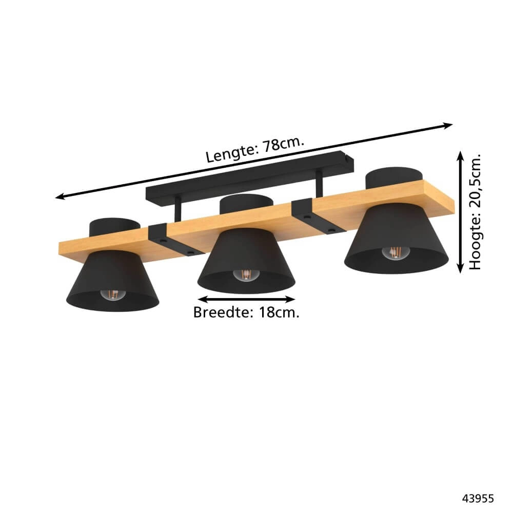 Landelijke plafondamp Maccles Eglo 9002759439552