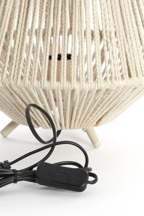 Tafellamp japandi Felida Ø 28cm crème Light & Living 8717807711900