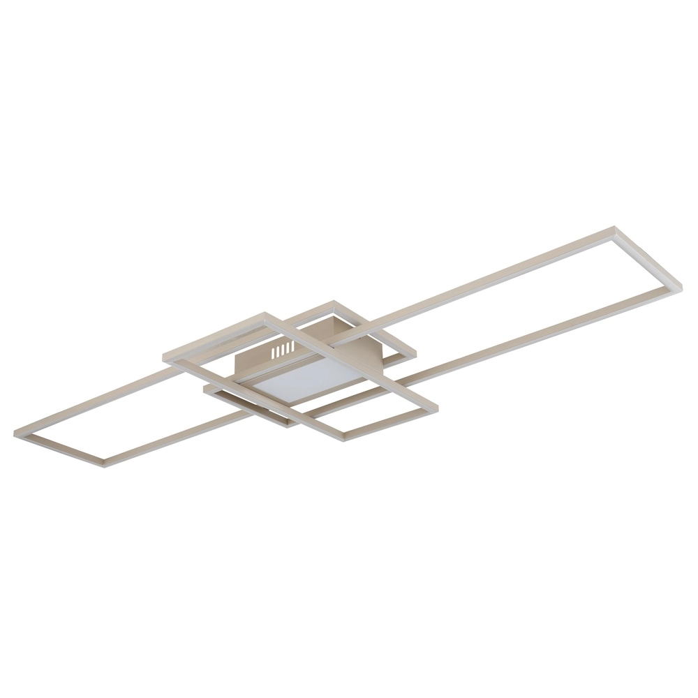 Zand bruine plafondlamp Saunders langwerpig Globo 9007371593354