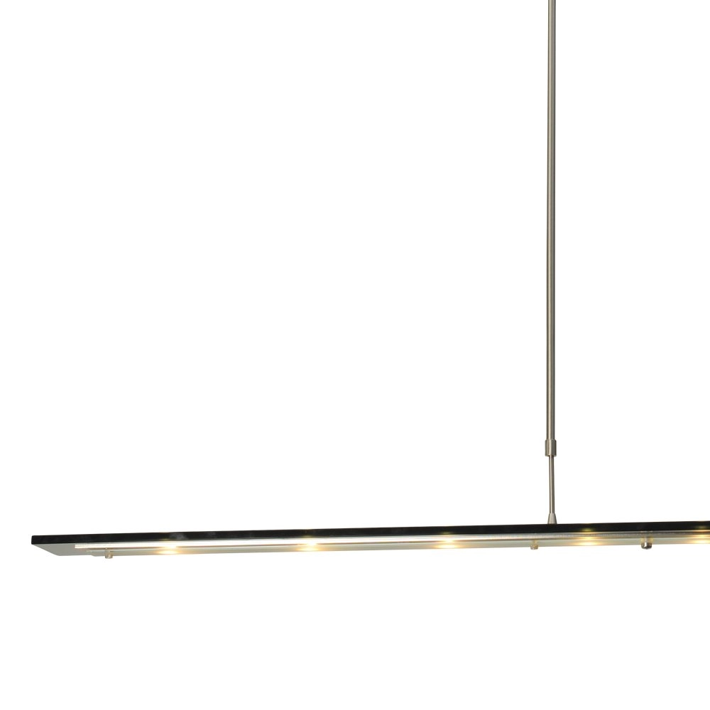 Hanglamp eettafel - kantoor Vigo 130cm nikkel met zwart Masterlight 8718121181097