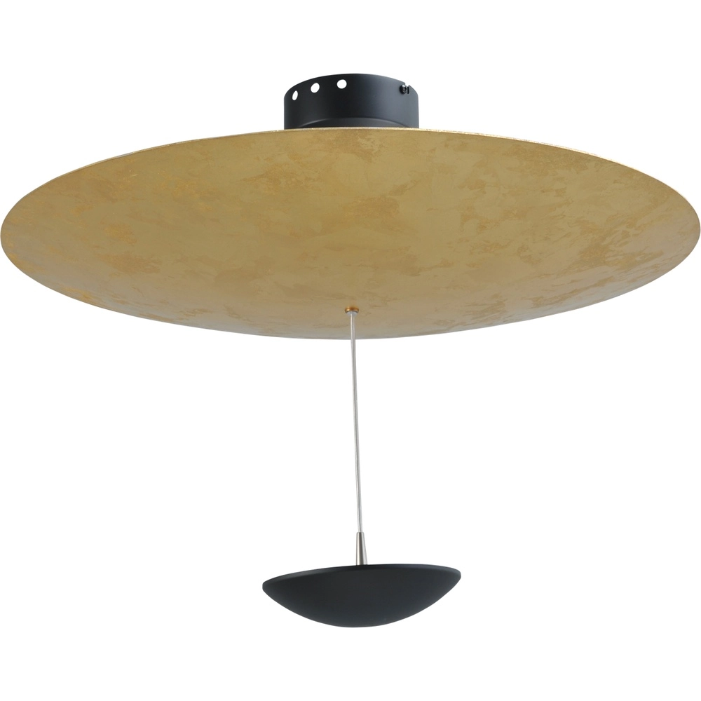 Plafondlamp Zyan zwart met goud Ø 60cm