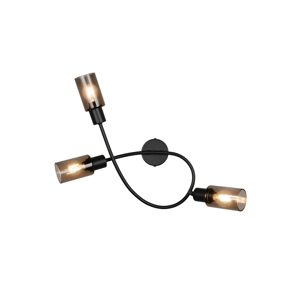 Design plafondlamp Mars 3-lichts zwart Trio 4017807670493