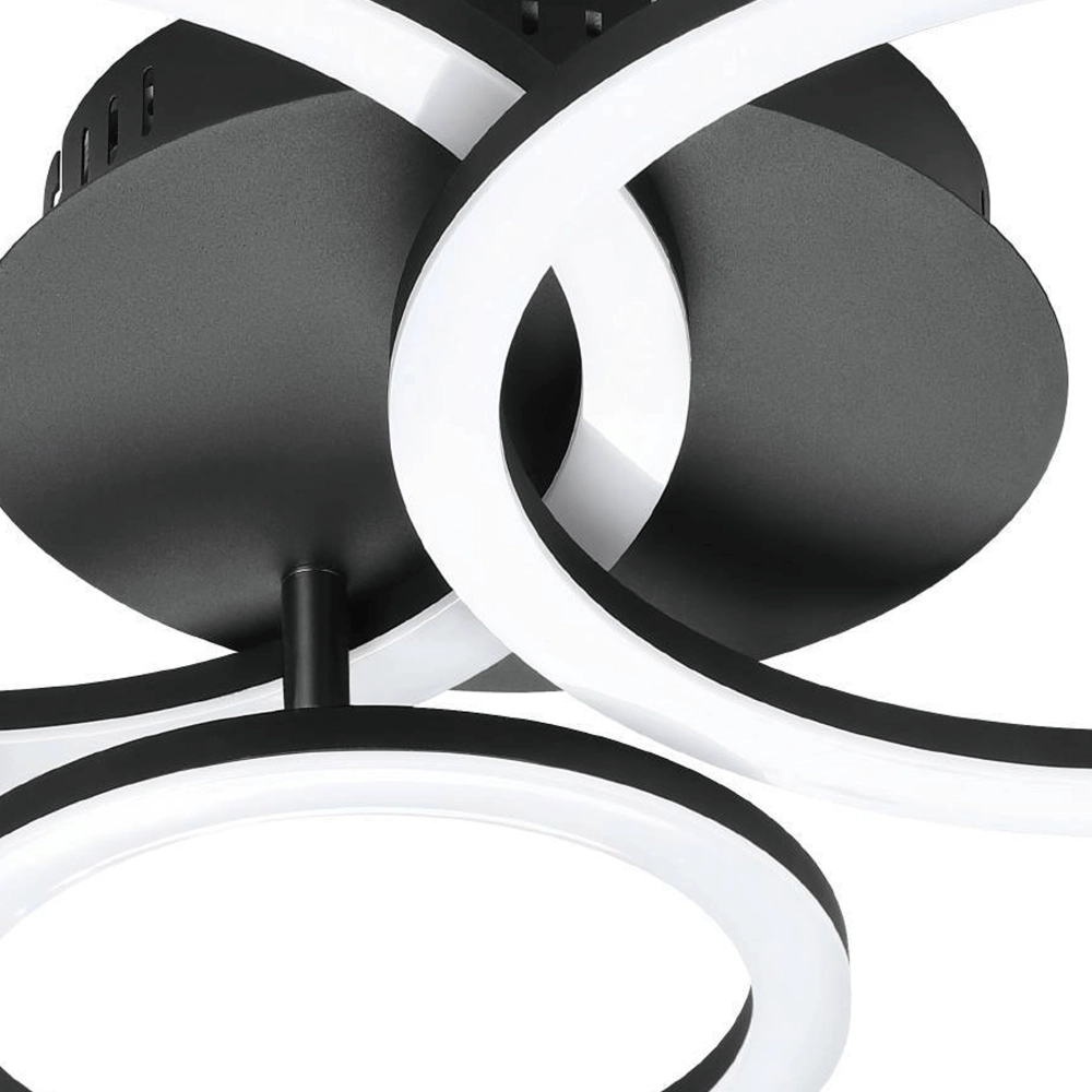 Plafondlamp Zigbee Parrapos-Z 54,5x44,5cm zwart Eglo 9008606231249