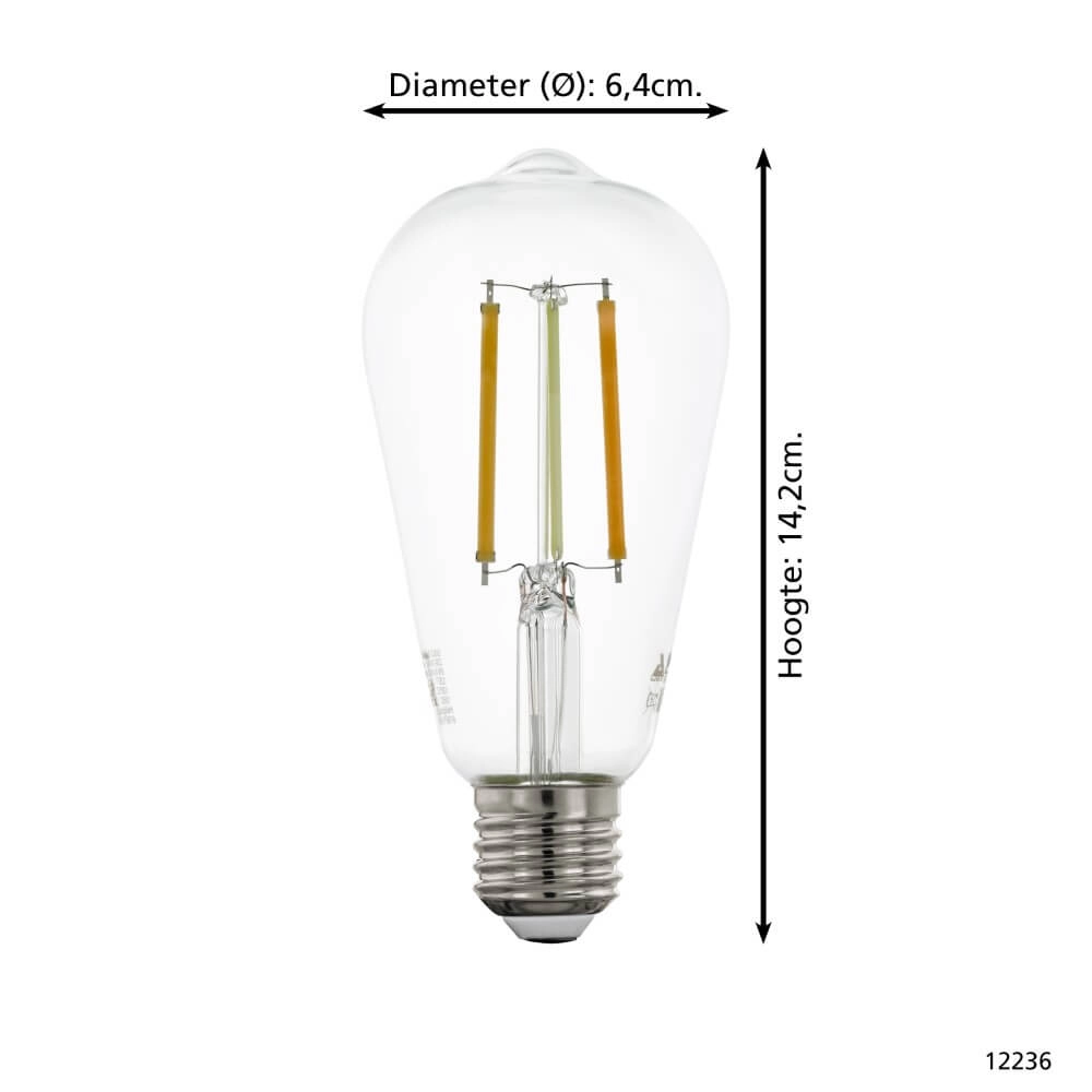 Led lampenbol Zigbee - E27 - 6 watt - 2200-6500K - ST64 Eglo 9002759122362