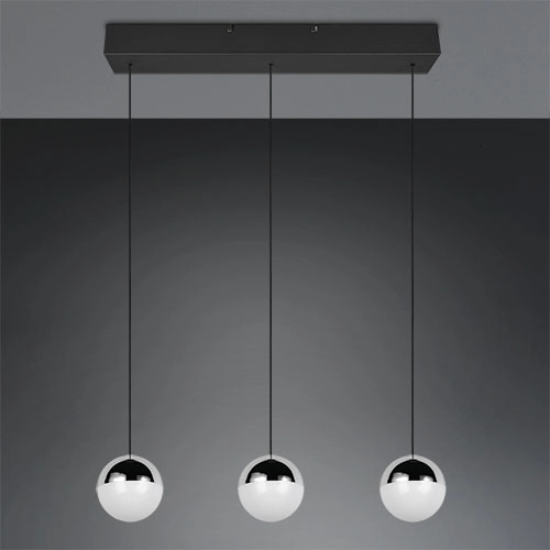 3-lichts hanglamp Senta chroom Trio 4017807685831