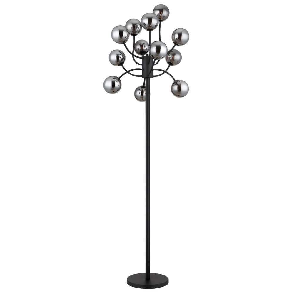 Zwarte vloerlamp Riha 12-lichts Globo 9007371468515