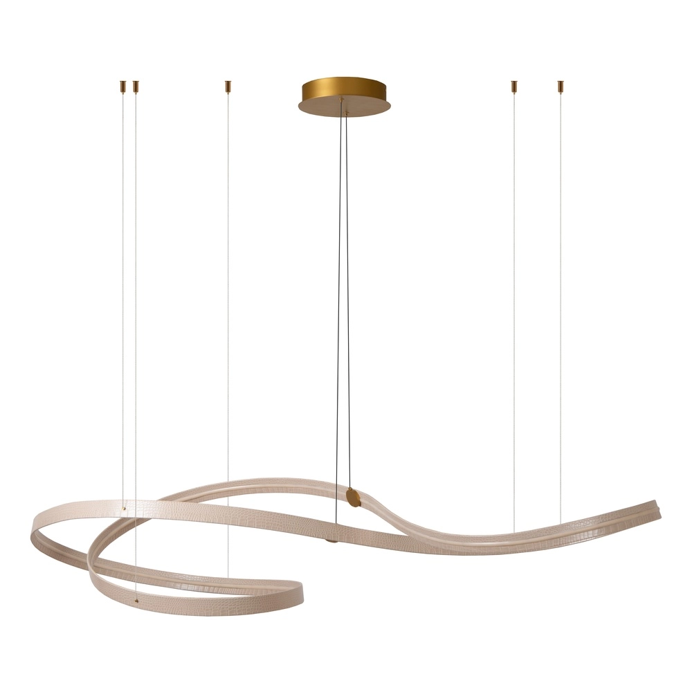 Moderne led hanglamp Slalom Zand met effect Premium by Lucide 5411212135131
