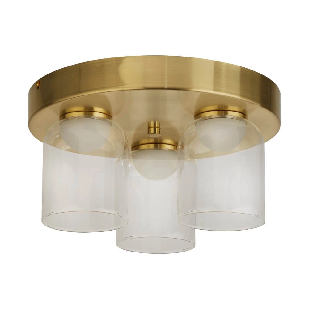 Badkamer plafondlamp Highball messing Searchlight 5053423267623