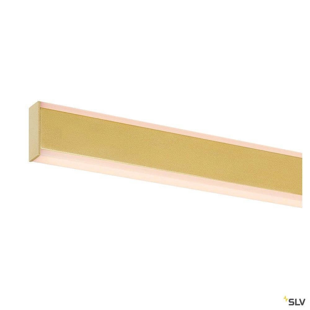kantoor hanglamp One Linear 2x15w Led 140cm mat messing SLV 4024163262637