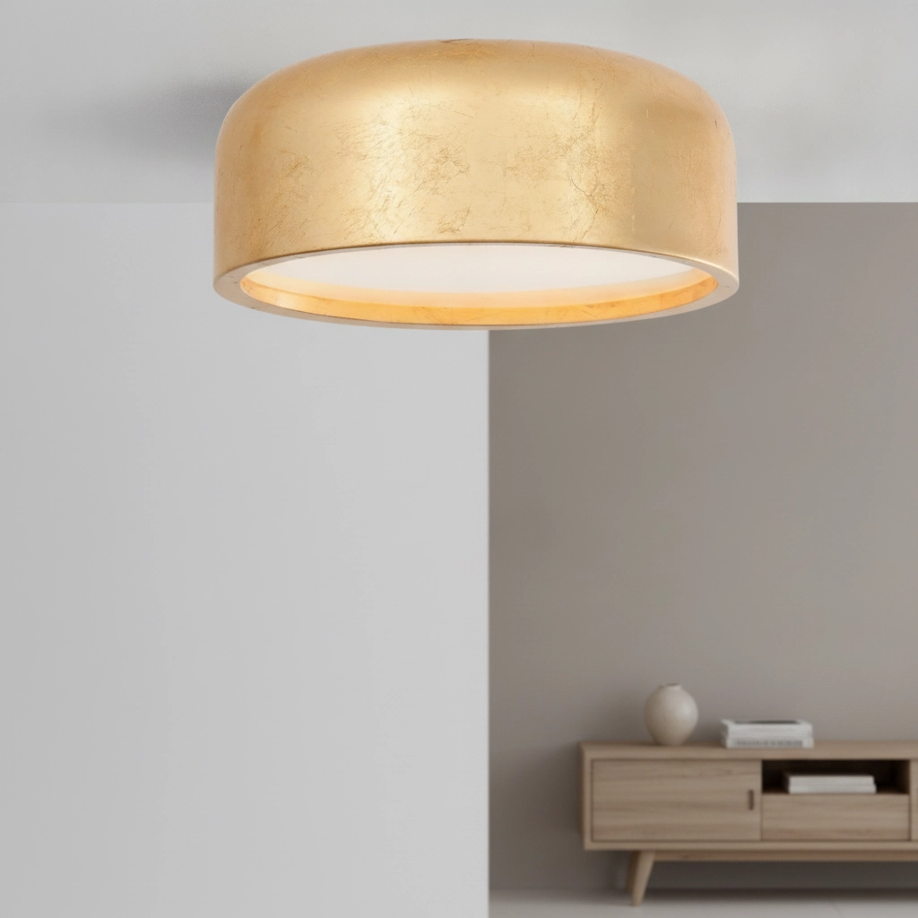 Design plafondlamp Perleto goud Ø 35cm