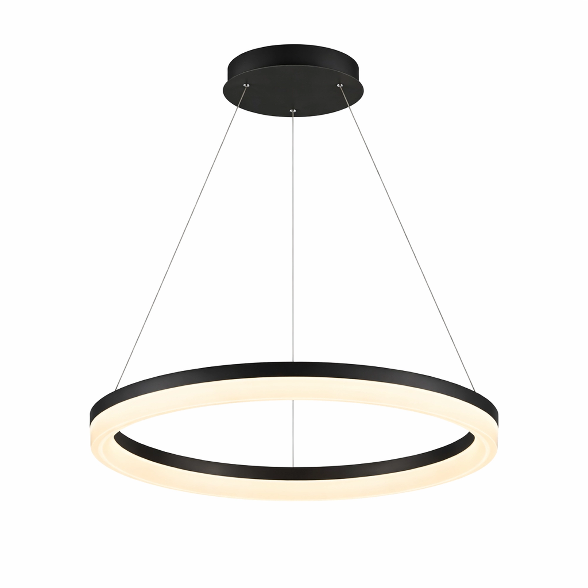 Strakke hanglamp Ara Ø 60cm zwart